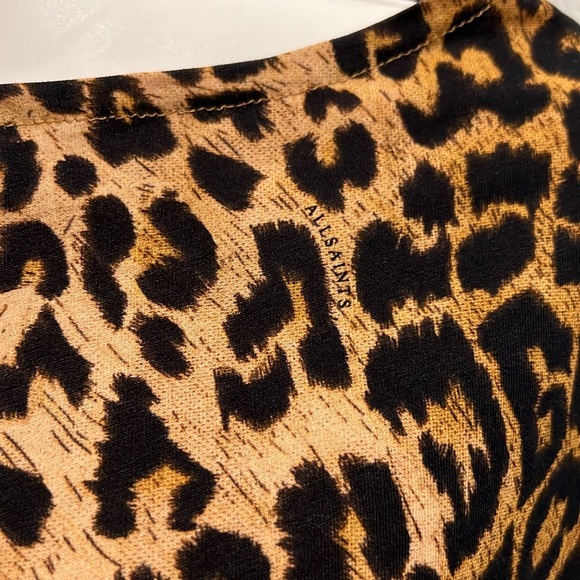 AllSaints Leopard Yellow Rita Leppo T-shirt size S - Picture 2 of 8